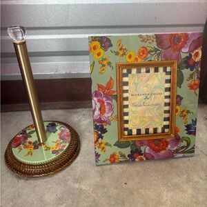 MacKenzie-Childs Floral Frame with Gold Accents